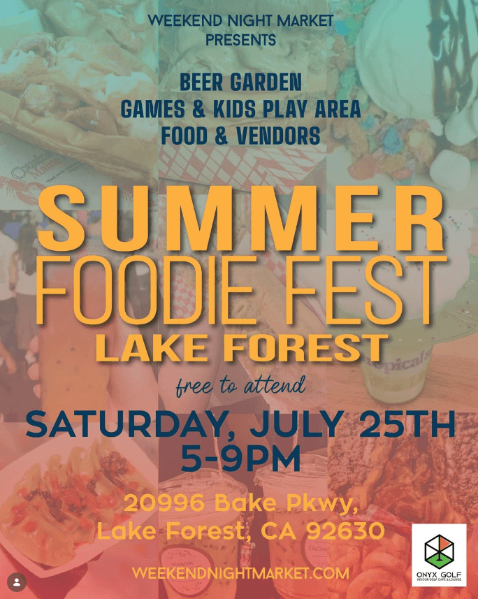 Summer Foodie Fest Lake Forest event poster